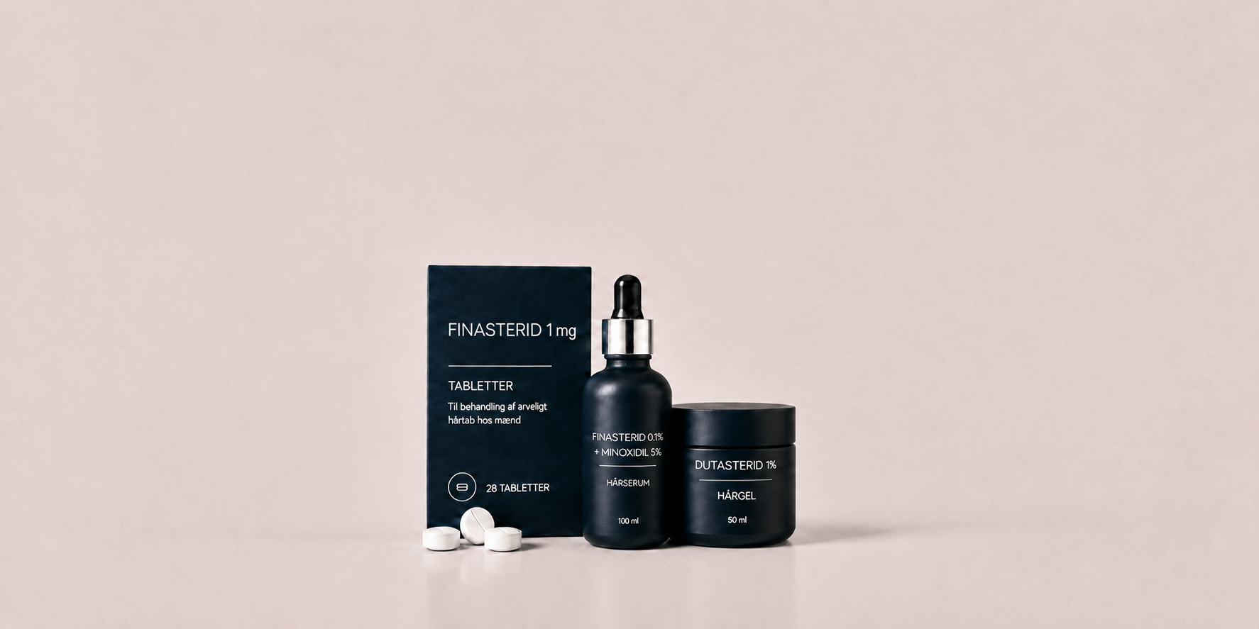 Finasterid, hårserum og hårgel